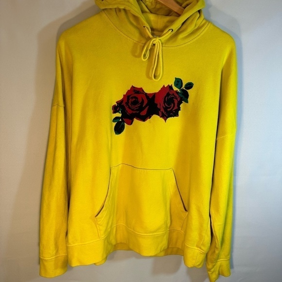 Empyre Lime Green Drawstring Hooded Long Sleeve Kangaroo Pocket Sweatshirt L - Picture 2 of 10